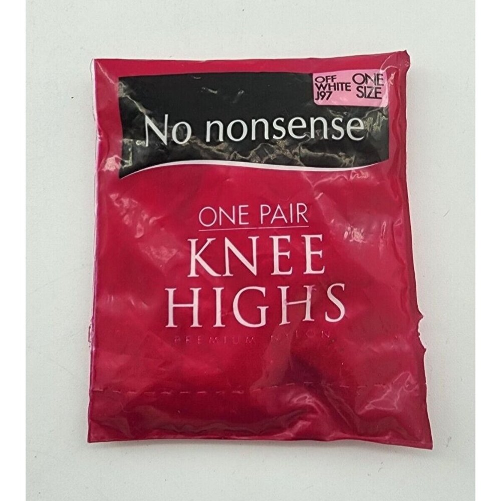 No Nonsense Comfort Top Knee High Stockings Premium Nylon J97 Off White One Size